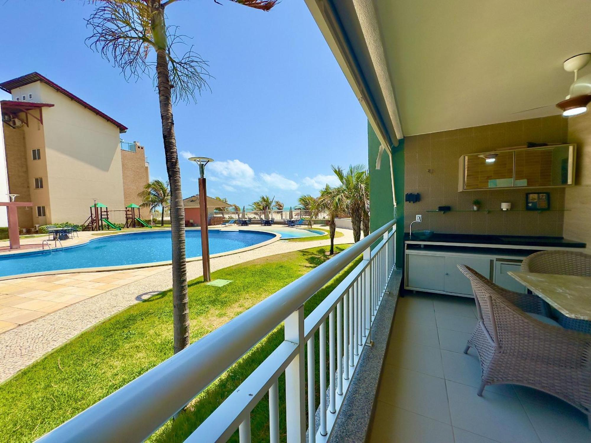 Terramaris - Aptos Vista Mar, Pe Na Areia, Vizinho Ao B Park Aquiraz Exteriör bild
